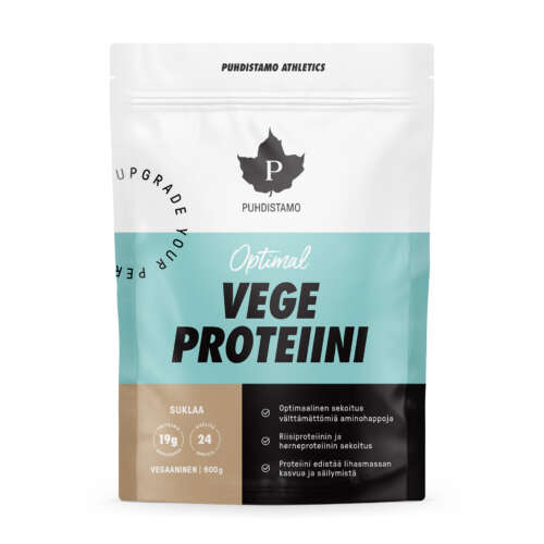 Optimalūs veganiški baltymai, 600g, šokoladinis skonis