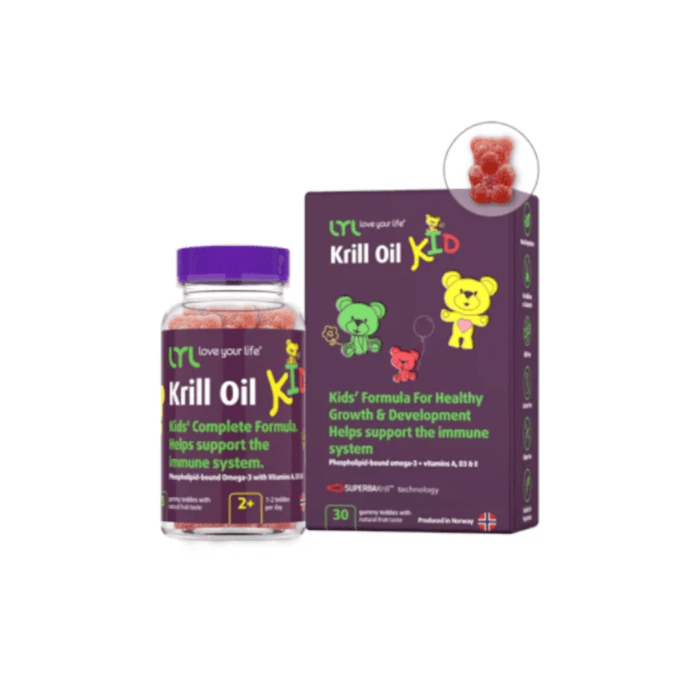 LYL Krill Oil Guminukai su Omega3 ir vitaminais