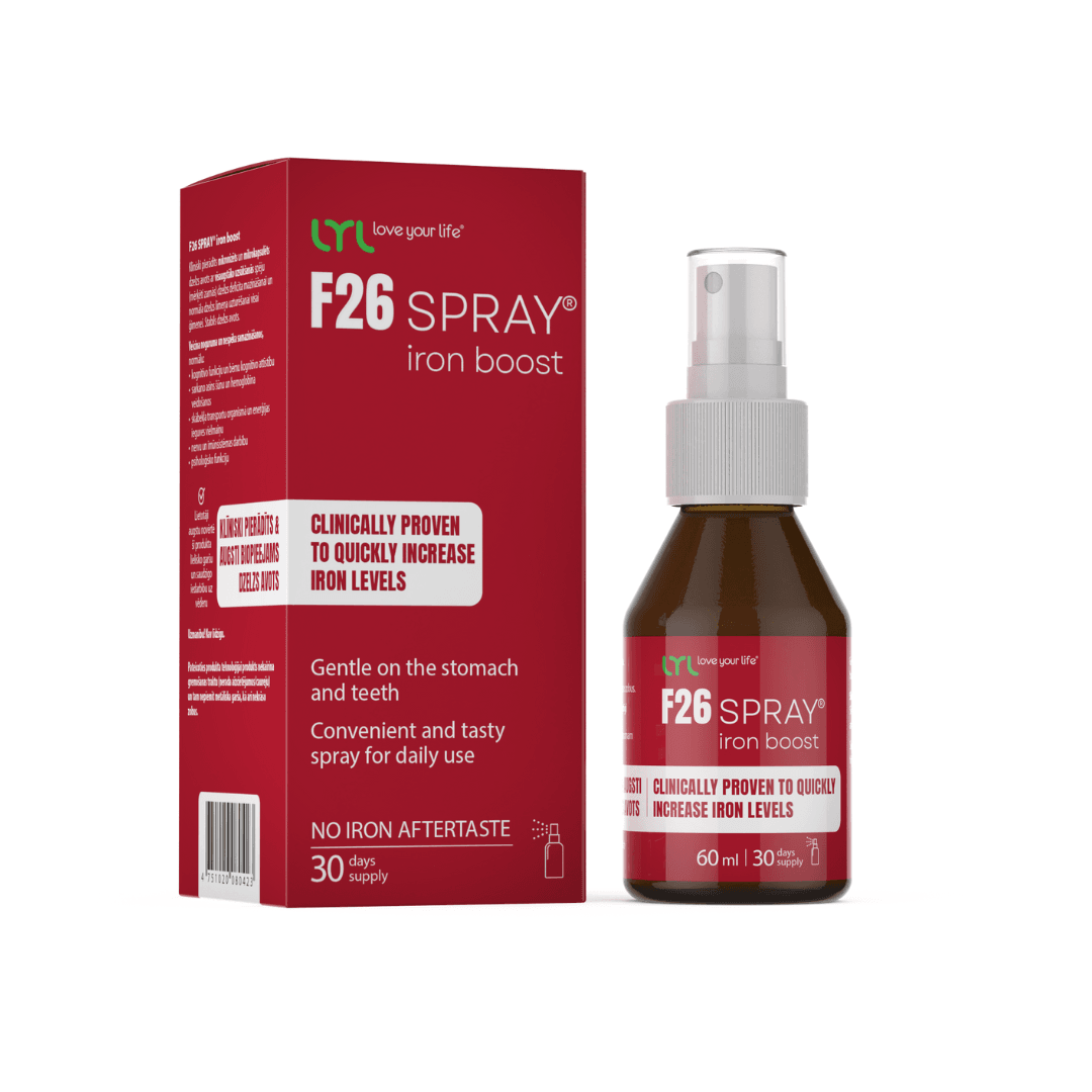 LYL F26 SPRAY®️: Mikronizuotos Geležies Nauda Sveikatai
