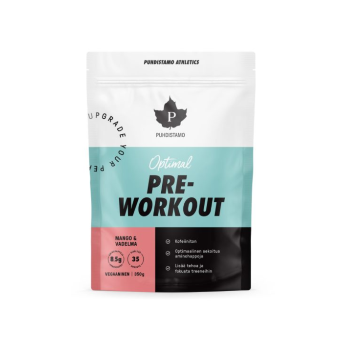 Optimalus Pre-Workout, mango aviečių skonio, 350 g