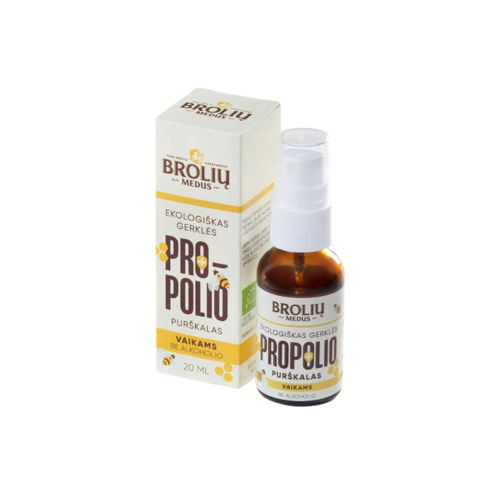 Ekologiškas gerklės PROPOLIO purškalas vaikams, 20 ml