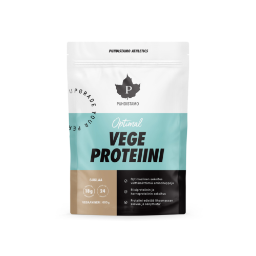 Optimalūs veganiški baltymai, šokoladinio skonio, 600 g